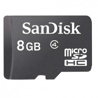 SanDisk MicroSDHC 8GB Class 4 Memory Card